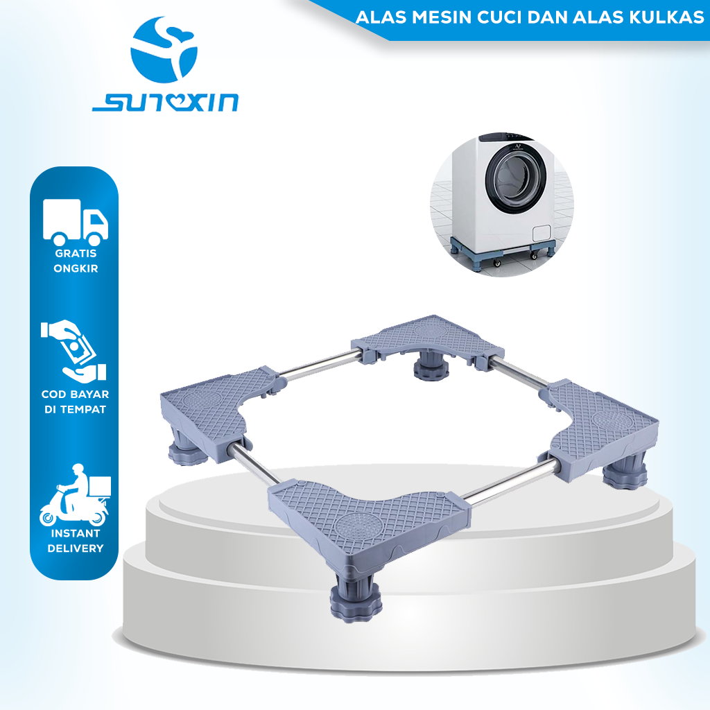Sunxin  Alas Mesin Cuci Dan Alas Kulkas Tahan Karat Yang Dapat Disesuaikan / kaki mesin cuci