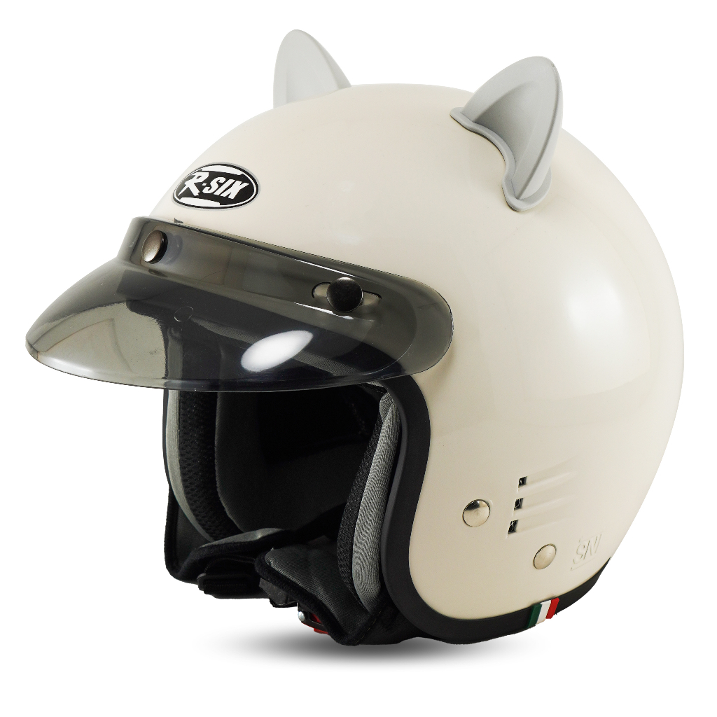 Helm Bogo Dewasa Wanita helm Cewek Kuping Kucing Pink
