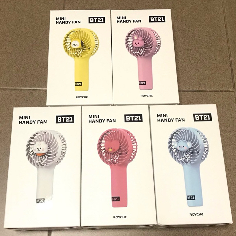 [READY STOCK] BT21 BABY MINI HANDY FAN ROYCE OFFICIAL PORTABLE MINI KIPAS BTS ORIGINAL ROYCHE