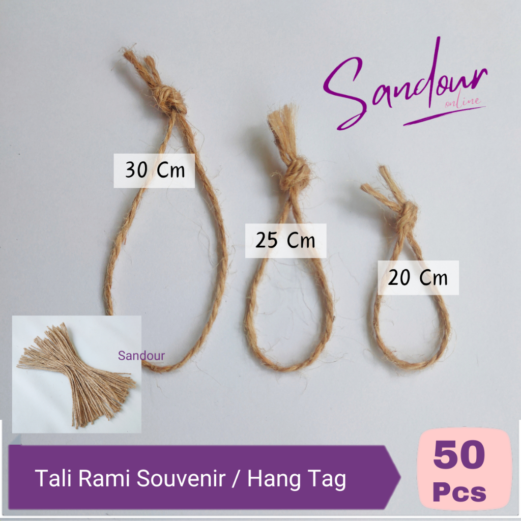 

Tali Hangtag Rami 20 25 30 Cm Isi 100 Pcs Untuk Label Dan Souvenir Goni Nafisa Display
