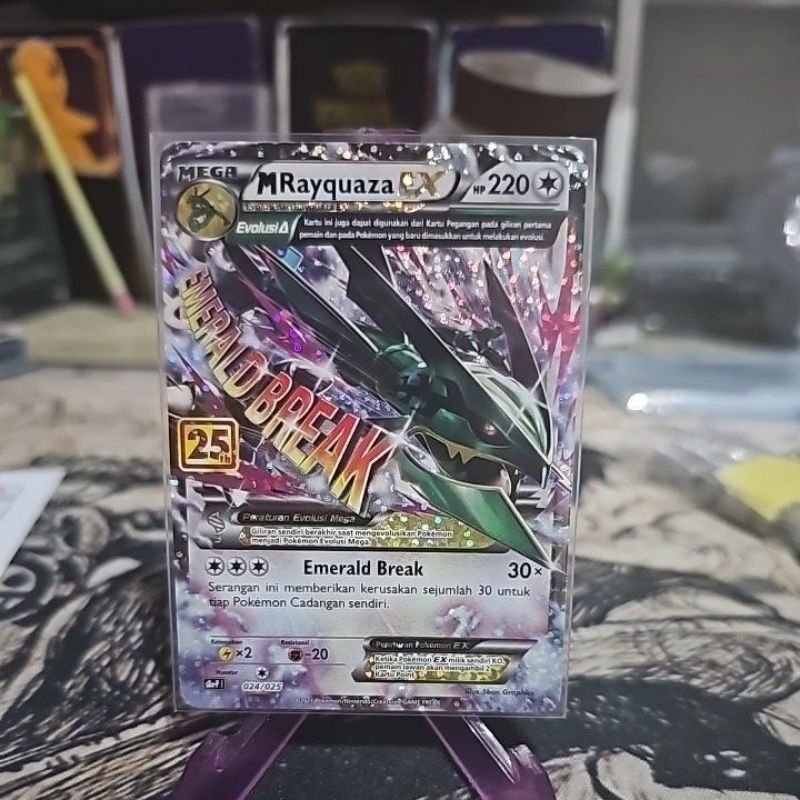 m rayquaza 25th mulus .langka pokemon indonesia tcg