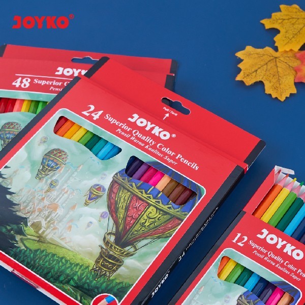 

Pensil Warna Joyko 24 warna Panjang CP-101 / Pensil Warna Joyko CP 101 24 Warna