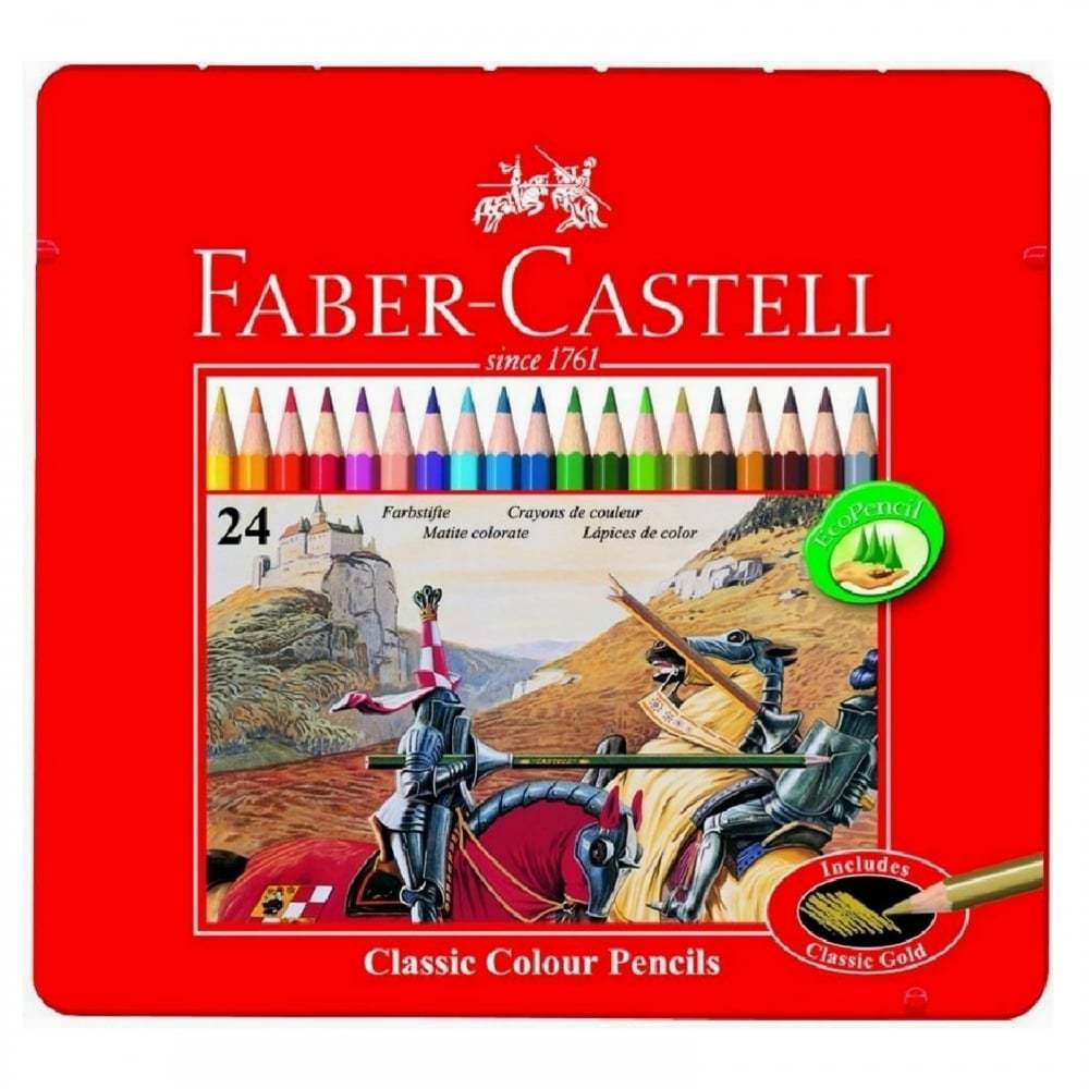 

Pensil Warna Faber Castell 24Classic Kemasan Kaleng (tin case)