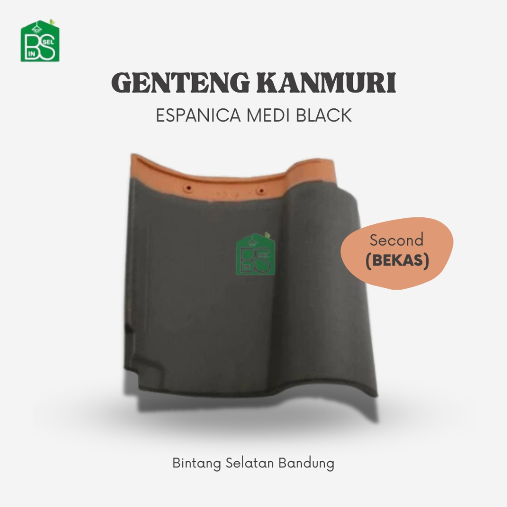 GENTENG KANMURI ESPANICA MEDI BLACK (BEKAS)