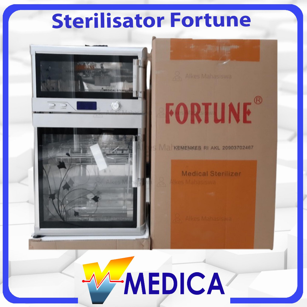 (Instant) Sterilisator Fortune / Alat Steril Perlengkapan Medis / Alat Steril 2 Pintu