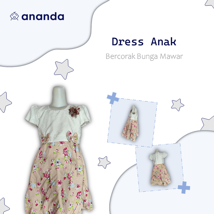 Dress Anak Perempuan - Motif Bunga-Bunga
