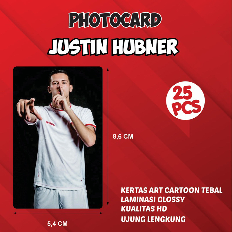 Photocard Justin Hubner Timnas Isi 25 | Photocard Murah
