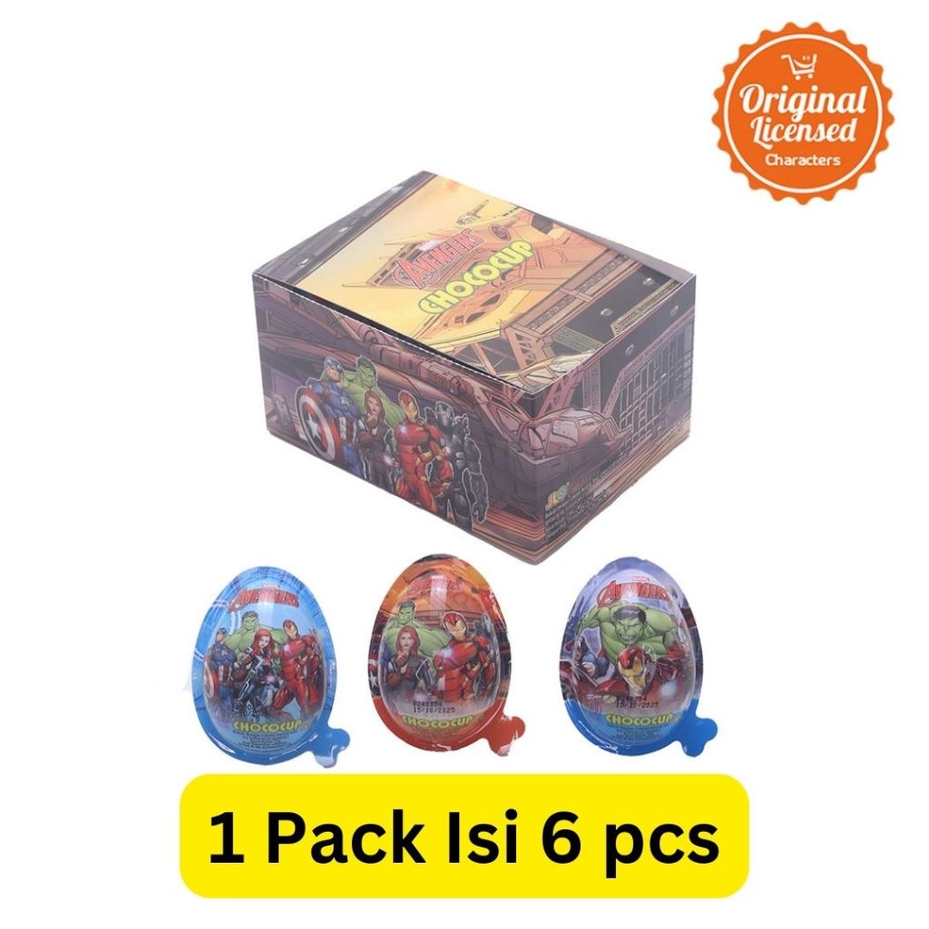 

Coklat Telur Jlo Chococup Avengers isi 6 (Asli)