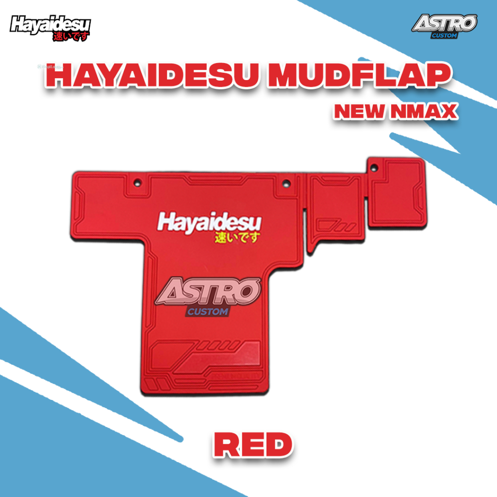 Hayaidesu All New Nmax 155 New LED Mudflap Penahan Lumpur Aksesoris Rubber Japan Spakbor Kolong CVT