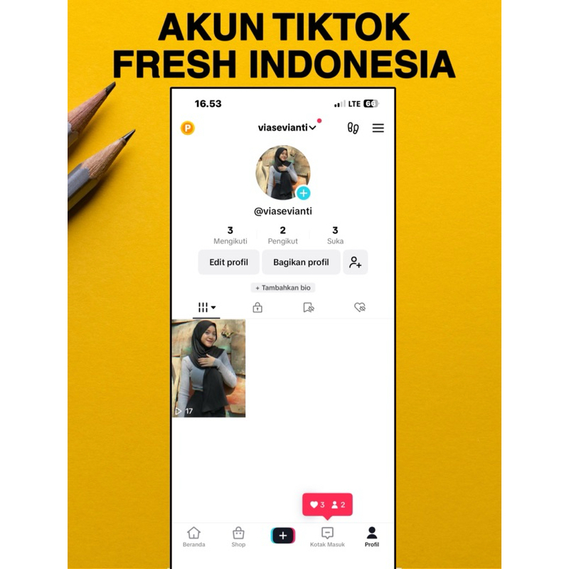 AKUN TIKTOK INDO FRESH TERMURAH