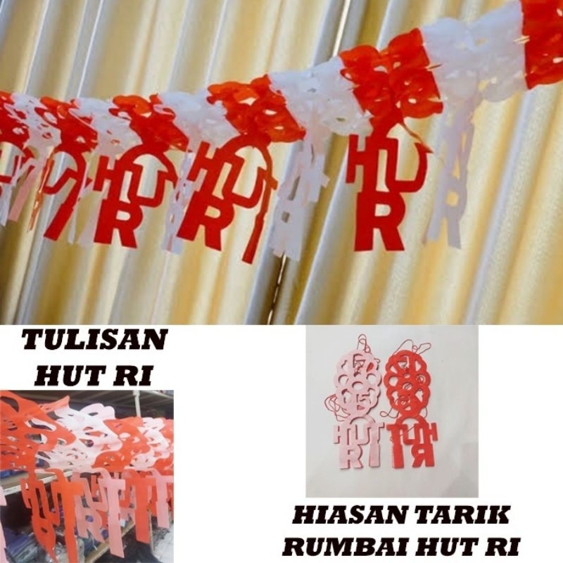 Garland Tarik HUT RI / Garland Merah putih / Dekorasi Agustus HUT RI