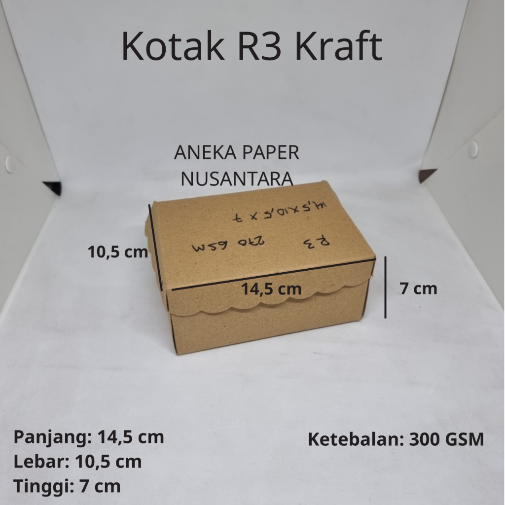 

Dus Kotak Kraft Kue / Kotak Snack Mini / Kotak Nasi / Kotak Roti R3 14,5 x 10,5 x 7 cm