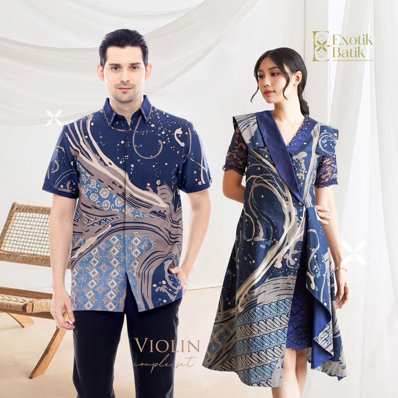 Batik Couple Modern / Batik Pesta / Batik Family Set Elegan – Violin Series