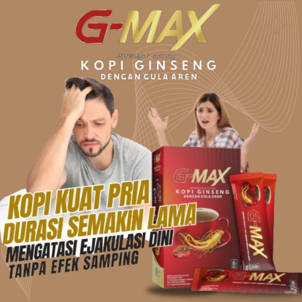 

KOPI G-MAX Minuman Penambah Stamina Pria Dewasa Original 100% Kuat Tahan Lama Bersama Pasangan