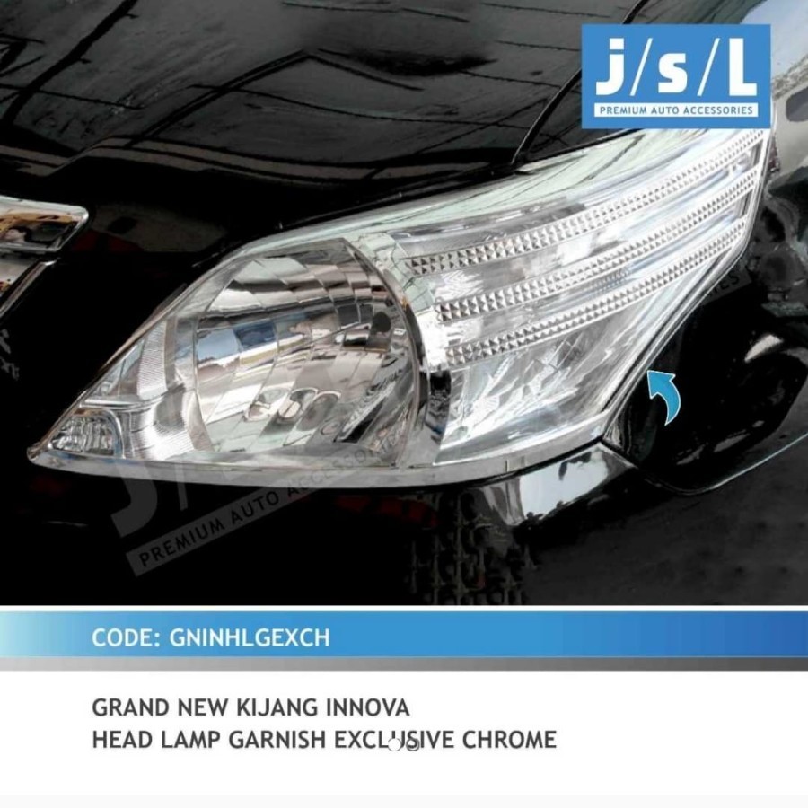 Kijang Innova 2012 2015 Head Lamp Garnish Exclusive Chrome