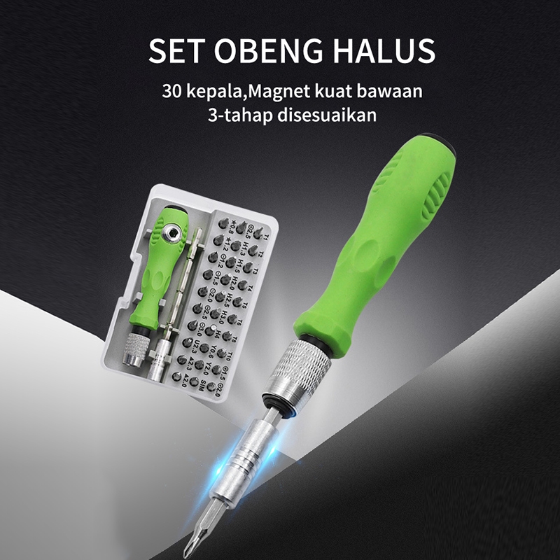 ID ISKU OBENG SET 32 IN 1 OBENG HP SET OBENG MANUAL LENGKAP KECIL DAN MUDAH DIBAWA OBENG SET