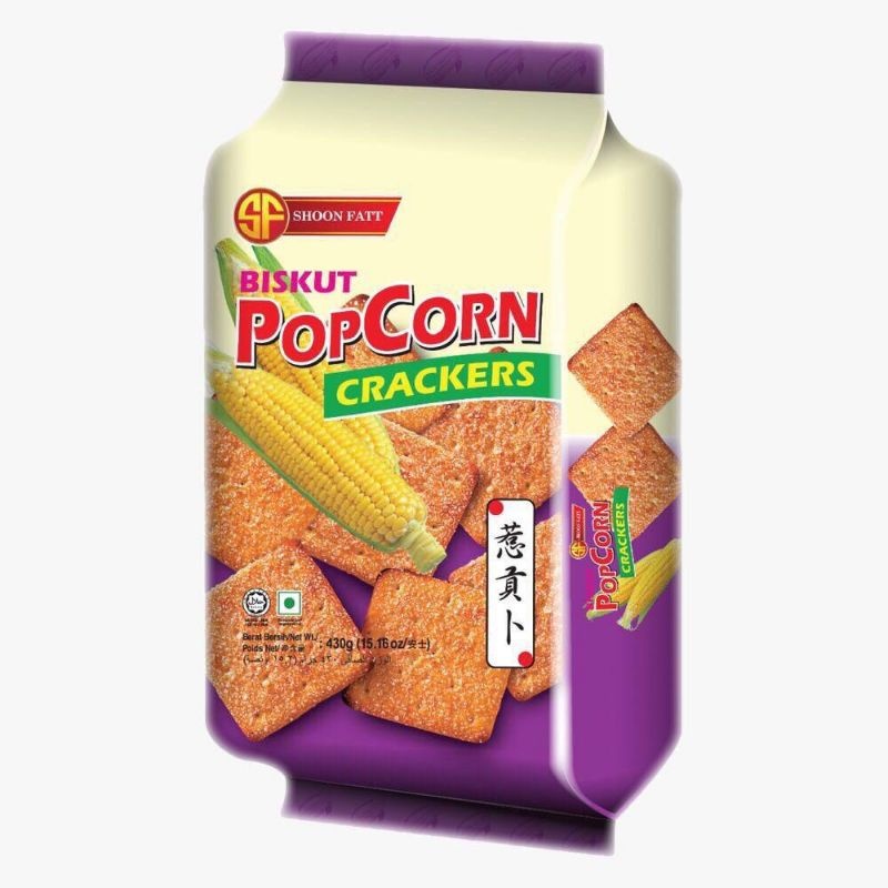 

Shoon Fatt Biskuit Pop Corn Crackers ~ Biskuit Malkist Rasa Jagung 430 Gram