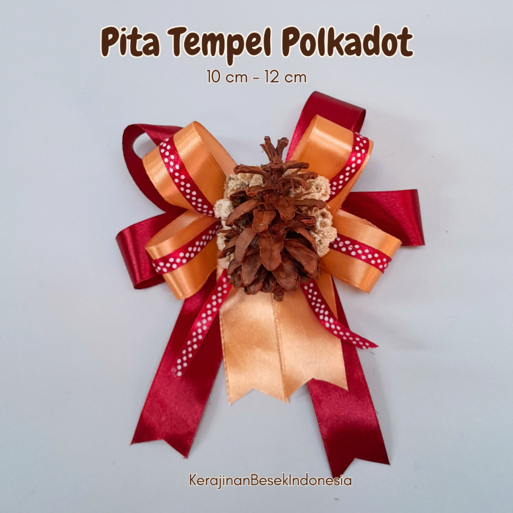 

PITA SIAP PAKAI SATIN POLKADOT PINUS HIASAN JADI TEMPEL 12cm - 14cm KADO HAMPERS SESERAHAN PARSEL HANTARAN PERNIKAHAN MURAH BROS PENITI