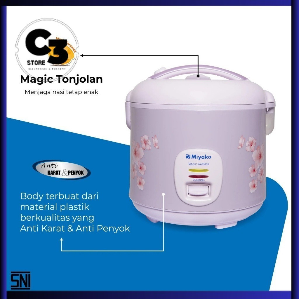 Miyako Magic Com 1.8 Liter MCM-509 / Magic Warmer Plus/MCM509 (1,8 L) MCM-509 MCM 509 / Penanak nasi