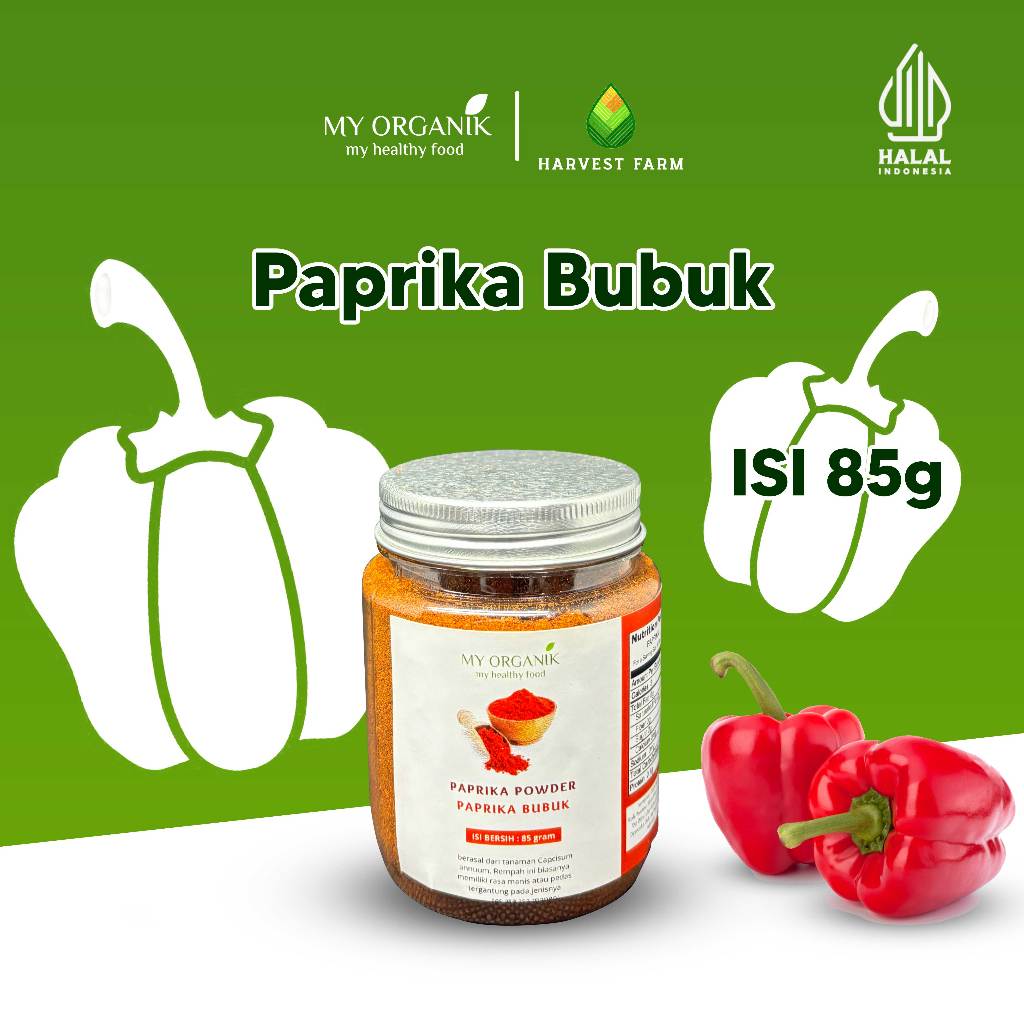 

My Organik Red Paprika Powder Paprika Merah Bubuk Murni Tanpa Campuran 85 gr