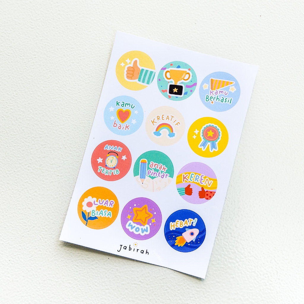 

Reward Sticker Laminasi Glossy | Jabirah