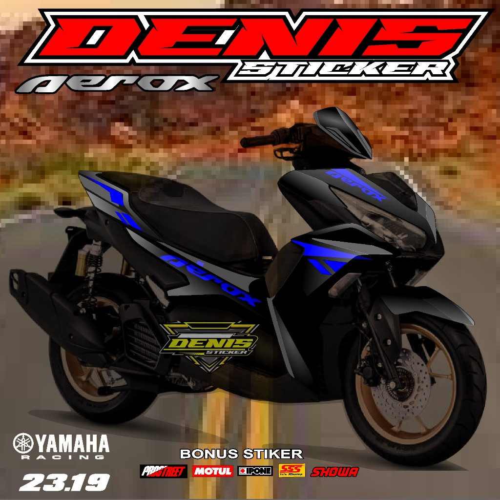 COD Decal Dekal Sticker Stiker terbaru  Aerox 155 NEW Connected FULL BODY DESIGN SIMPEL WARNA TERBAR