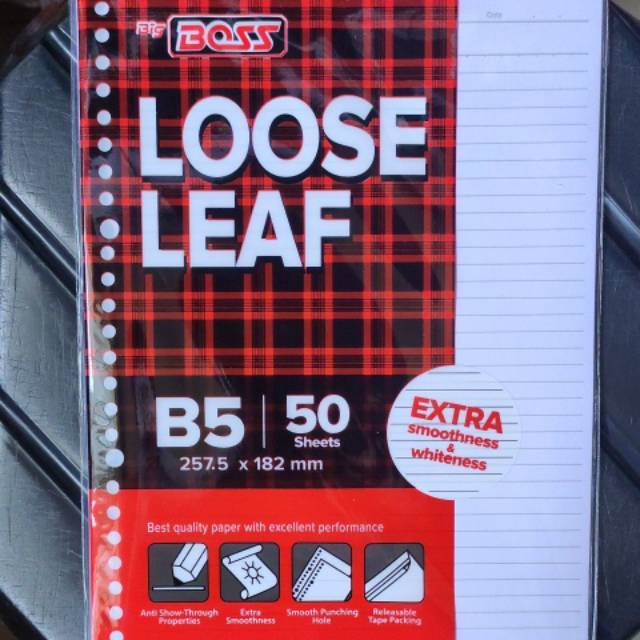 

SALE Loose Leaf B5 isi 5 lembar GARIS BIG BOSS