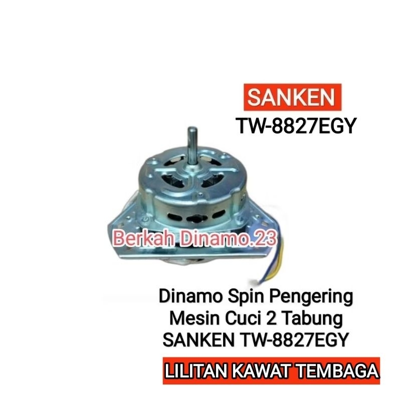 Dinamo Pengering Mesin Cuci SANKEN TW-8827EGY Motor Spin Pengering Sanken Tw8827 Tembaga
