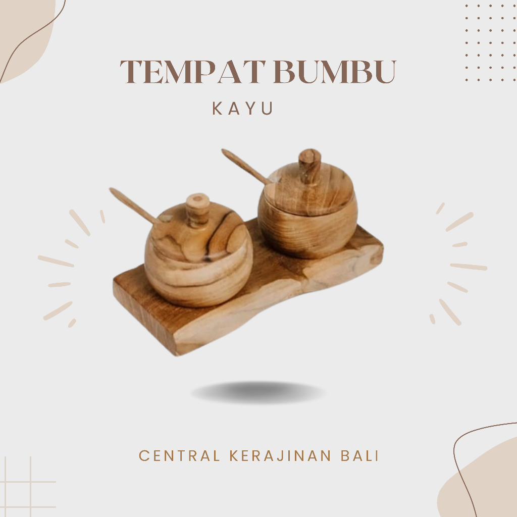 Tempat Bumbu Dapur/Tempat Garam/Tempat Bumbu Kayu/Tempat Bumbu/Tempat Bumbu Unik