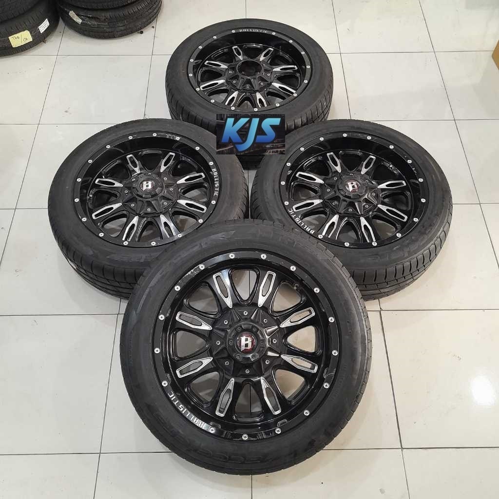 Velg Mobil Offroad Bekas R20 Balistick Pcd 6x139 Ban 265/50 Ring 20 Buat Fortuner Pajero Ranger MUX 