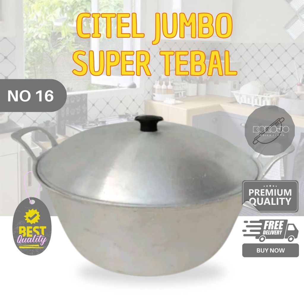 citel panci katel jumbo no 16 serbaguna panci aluminium alumunium liwet garut tebal anti lengket