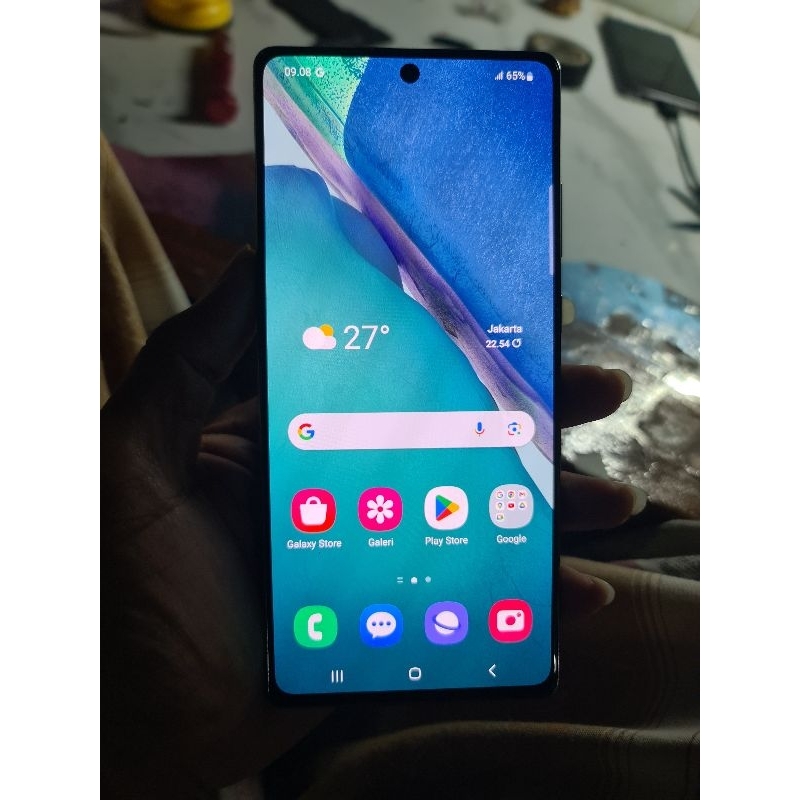 Lcd samsung note 20 biasa normal bening ok