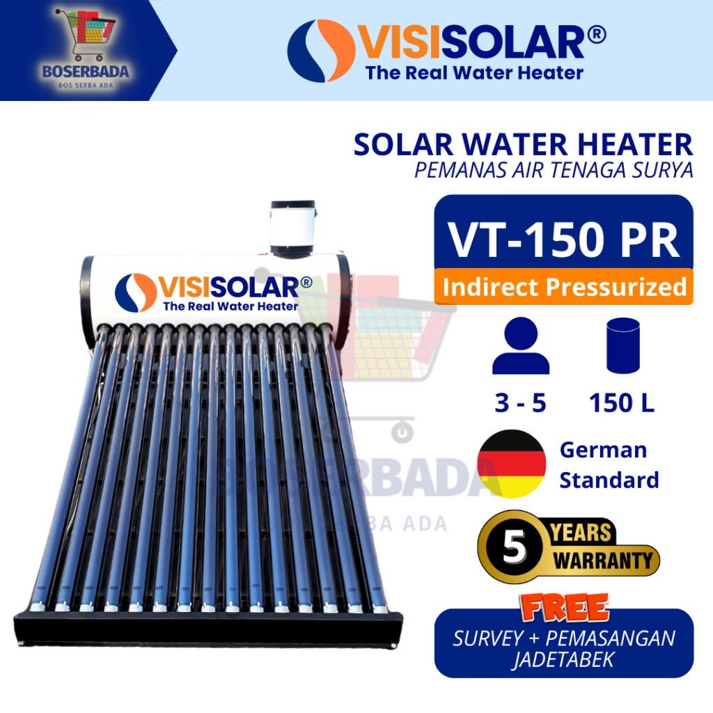 VISI SOLAR - VT-150 PR Pemanas Air Surya / Solar Water Heater