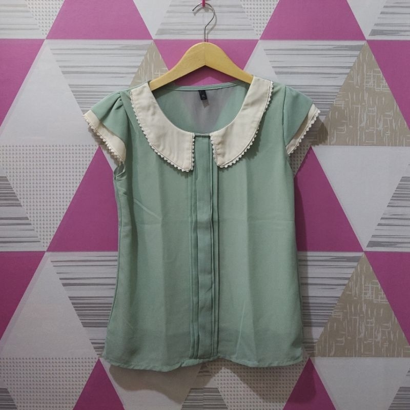 BLOUSE WANITA CREAM MINT