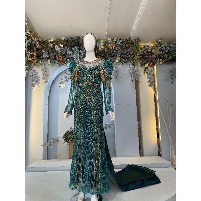 NEW DRESS GAUN PENGANTIN SLIM/BAJU PENGANTIN MODERN//SLIM DRESS FULL PAYET