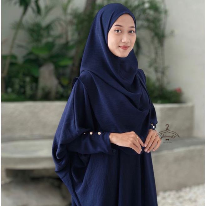 KAFTAN FATIMAH ONE SET  HIJAB DRESS WANITA CRINCLE AIRFLOW PREMIUM