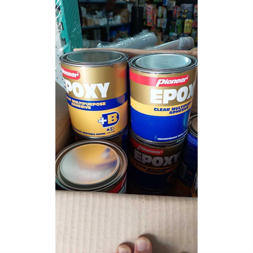 PIONNER LEM EPOXY CLEAR 2 KOMPONEN QUART LEM SUPER REKAT SERBAGUNA PELAPIS CAT EPOXY CLEAR