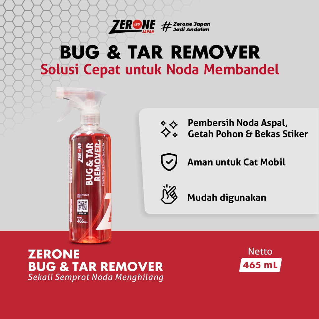 Cuci Gudang  [ Pembersih Noda Aspal Ampuh ] Zerone Bug & Tar Remover Pembersih Noda Aspal Noda