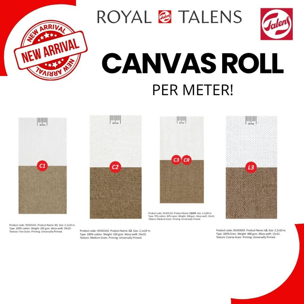 

TALENS CANVAS ROLL PER METER ( 210 X 100cm )