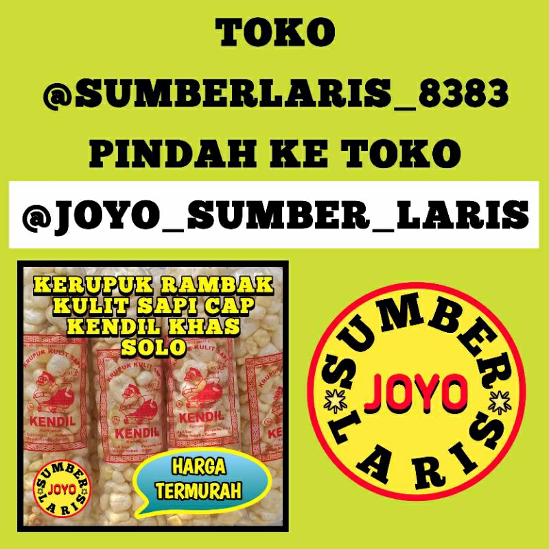 GRATIS ONGKIR / AGEN KERUPUK RAMBAK KULIT SAPI KENDIL ASLI SOLO / DOROKDOK / TERMURAH /  ORI 275 GR 