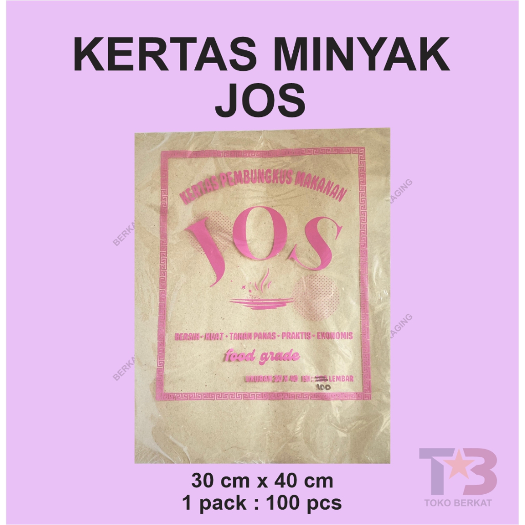 Kertas Minyak Murah isi 100 pcs / Kertas Minyak Lembaran / Kertas Minyak Bungkus Nasi / Kertas Bungk