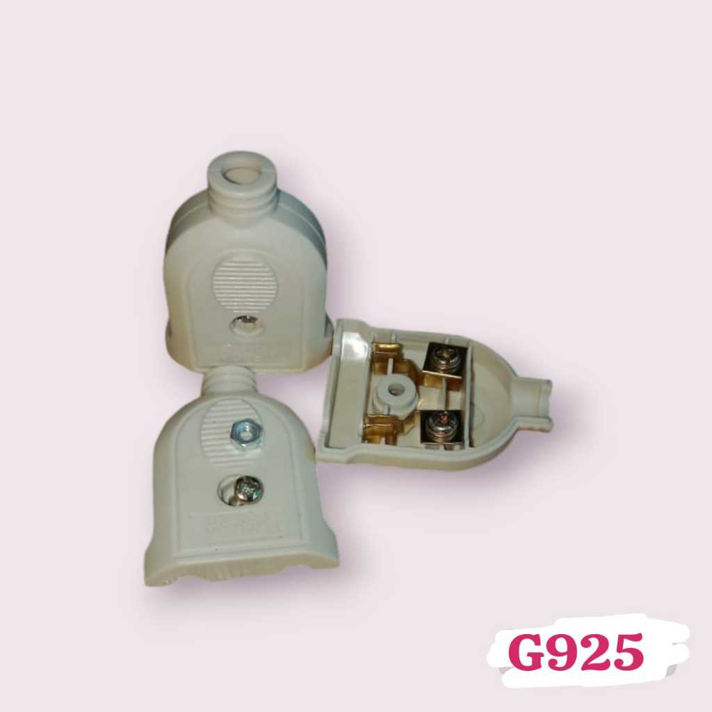 G925 ORIGINAL STEKER SAMBUNGAN GEPENG KONTRA COLOKAN LISTRIK MULTI SAMBUNG MINI OVAL SERBAGUNA PUTIH