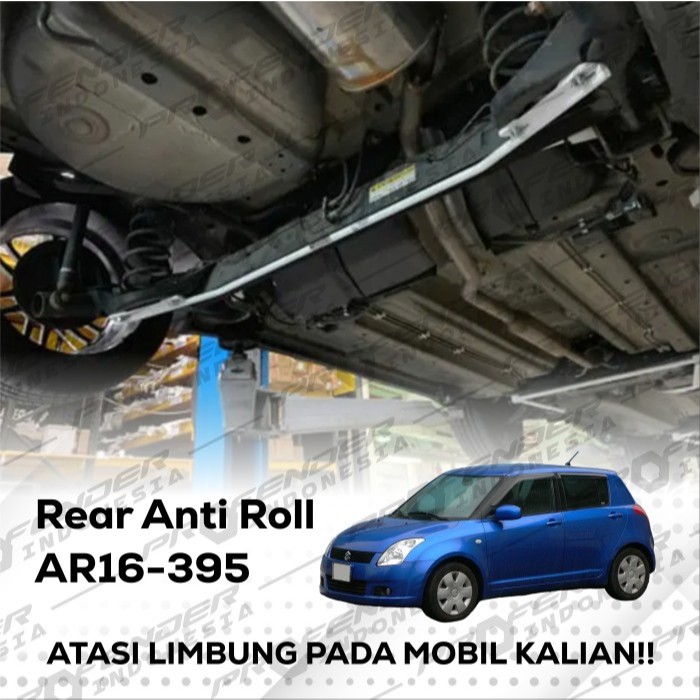 ULTRA RACING - Rear anti roll bar (16mm) - AR16-395 - Suzuki Swift 04+ With Coilover Only - Original