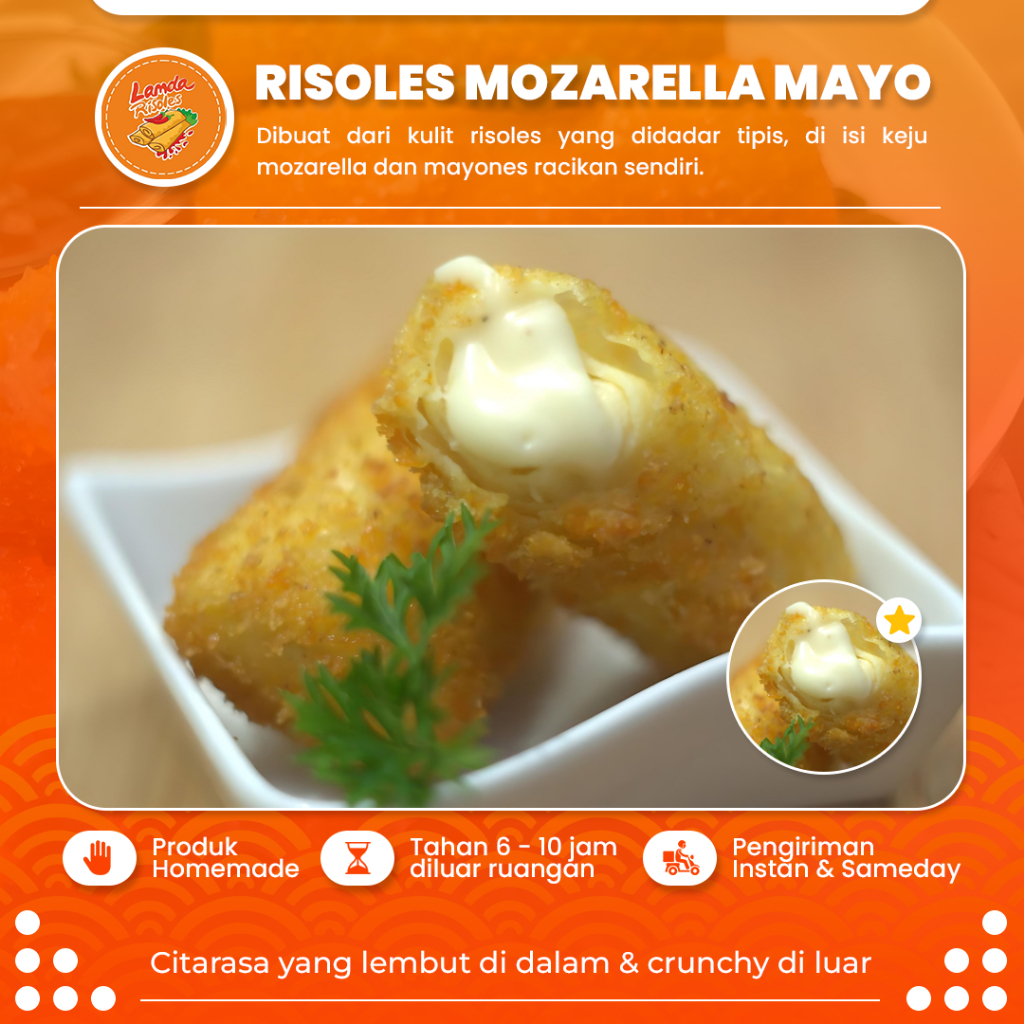 

Risol Mozarella Mayo Frozen Food Risoles Isian Keju Dan Mayones Isi 8 Pcs Homemade Tanpa Pengawet