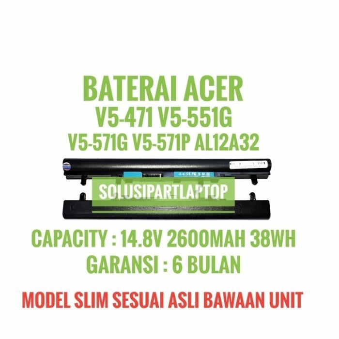 Baterai Laptop Acer Aspire E1-470 E1-470G E1-472 E1-472P V5-471