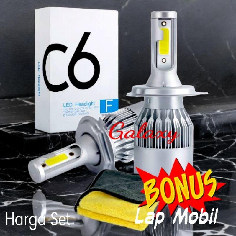 GLX1 * Led Putih C6 - HB3 HB4 - Harga Set