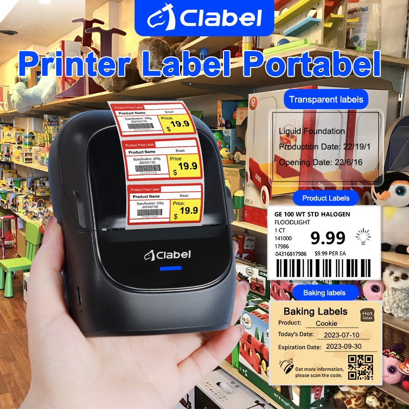 

CLABEL 221B Printer Label Termal Terhubung Bluetooth untuk Android/ iOS