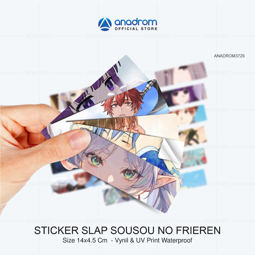 

Stiker Slap Sousou No Frieren | Stiker Slap Character Sousou No Frieren | Stiker Slap Anime | Stiker Slap 1 Pack Isi 4 Pcs | Size 14x4.5 Cm | Anadrom 3729