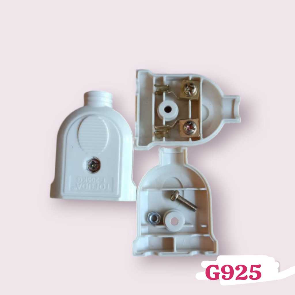 G925 ORIGINAL STEKER SAMBUNGAN GEPENG KONTRA COLOKAN LISTRIK MULTI SAMBUNG MINI OVAL SERBAGUNA PUTIH