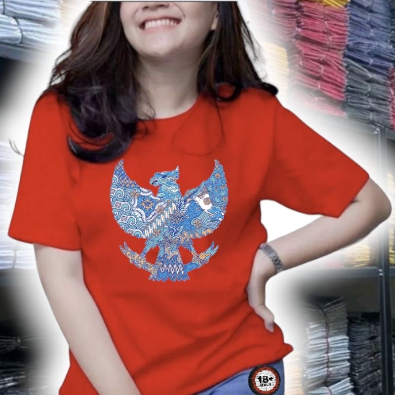KAOS GARUDA BATIK KAOS WANITA LENGAN PENDEK KAOS TERBARU BISA UNISEX